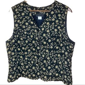 Vintage Floral Pattern Vest